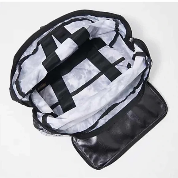 Aimee Kestenberg Nylon Packable Backpack  Leather Trim Tie Dye - Picture 4 of 8